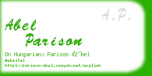 abel parison business card